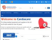 Tablet Screenshot of cardiacare.co.uk